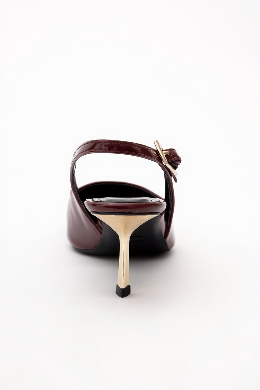 Arty - Burgundy Patent Pointed Toe Slingback Pump (Women)