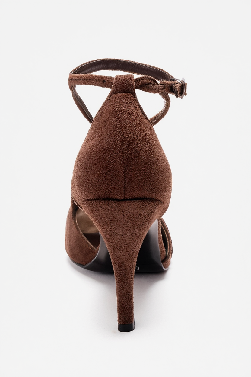 ELIZA - Zapatos de tacón de aguja de ante marrón (Mujer)