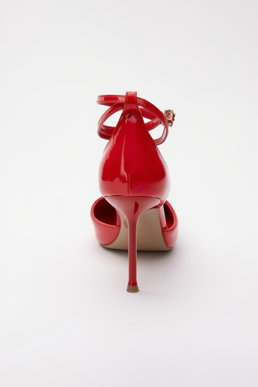 Jon - Zapatos de tacón "T-Strap Pump" de charol rojos (Mujer)