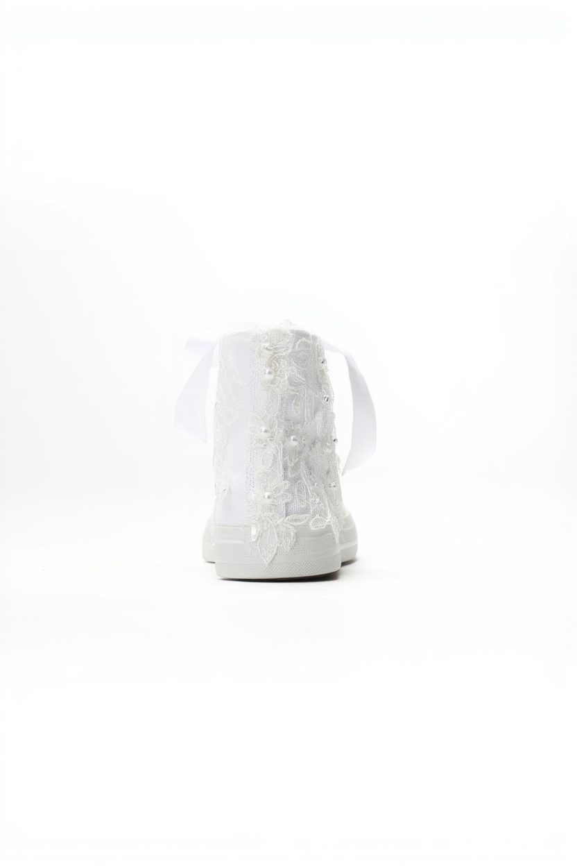 Zapatillas de novia de caña alta Isolde Lace