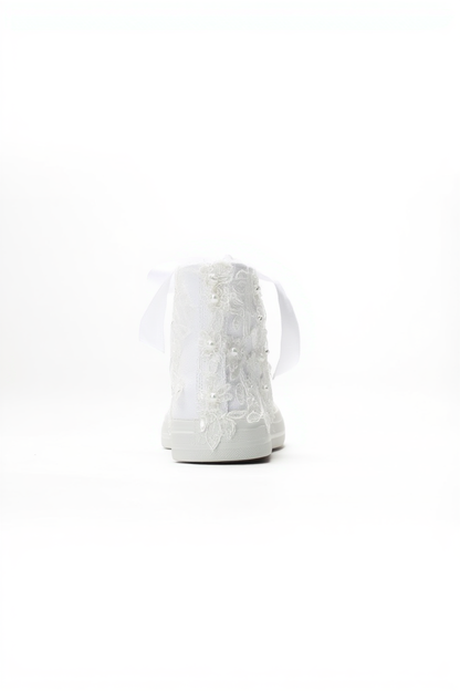 Zapatillas de novia de caña alta Isolde Lace