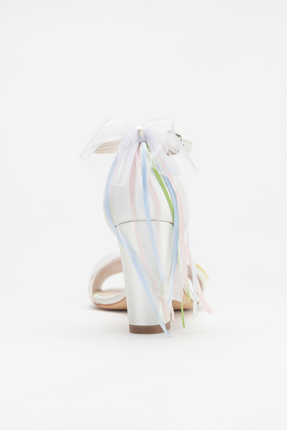 Nikki - Ivory Lace Bridal Sandals with Pearls