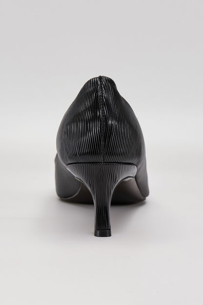 Briana - Zapatilla de tacón de aguja con hebilla negra (mujer)