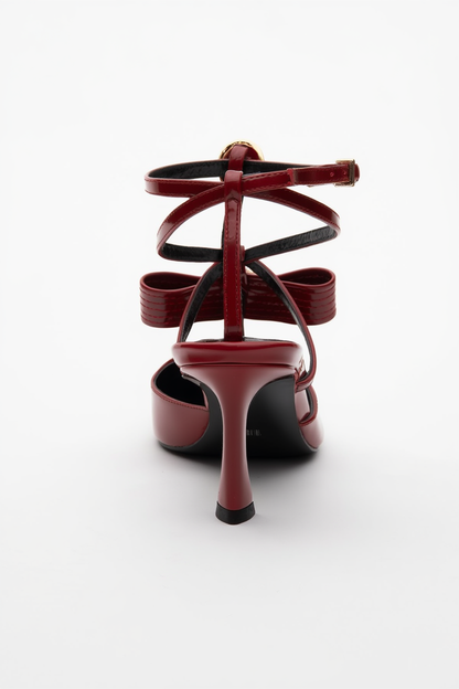 Peal - Salón de Piel Charol Granate con Punta (Mujer)