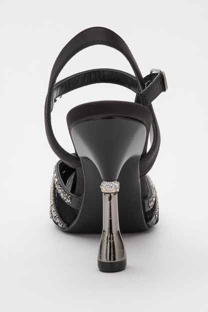 Volby - Zapatos de Tacón de Aguja con Adornos Negros (Mujer)