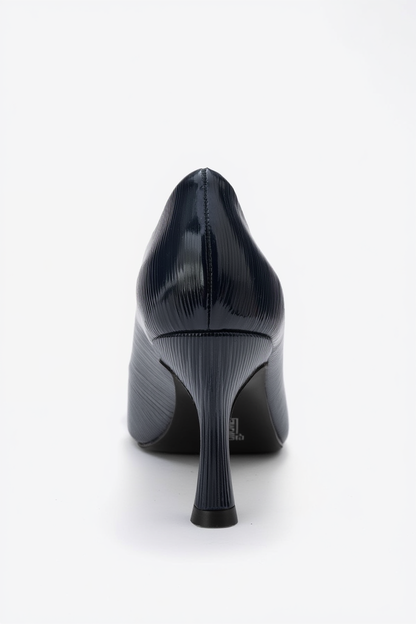 Astra - Zapatos de tacón de punta con hebilla azul marino (Mujer)