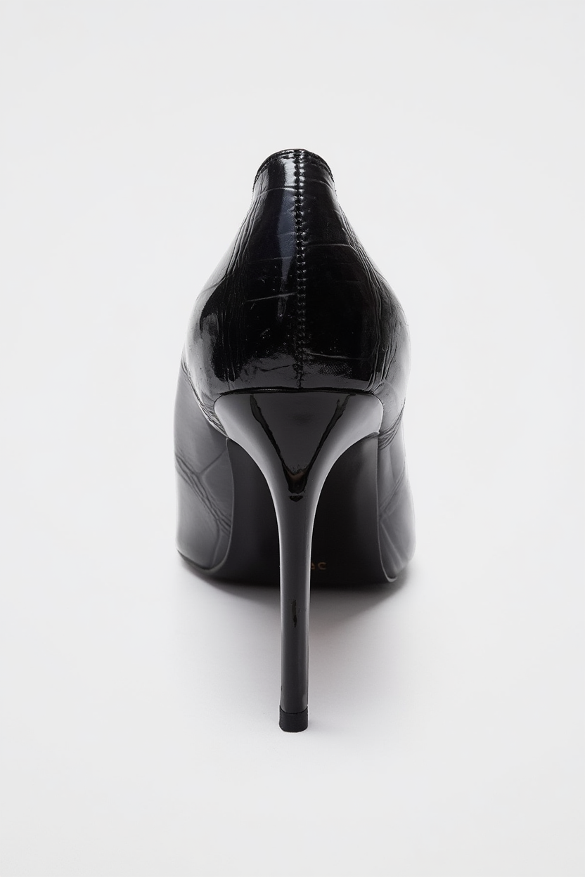 GUERNI - Zapatilla de tacón de aguja negra (Mujer)