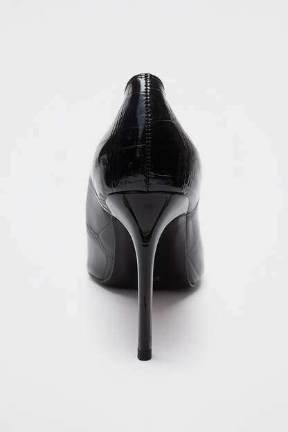 GUERNI - Zapatilla de tacón de aguja negra (Mujer)
