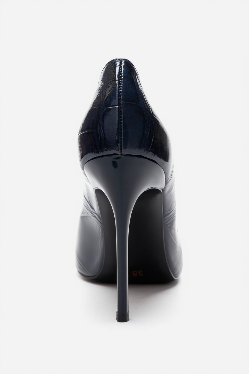 GUERNI - Zapatilla de tacón de aguja azul marino (Mujer)