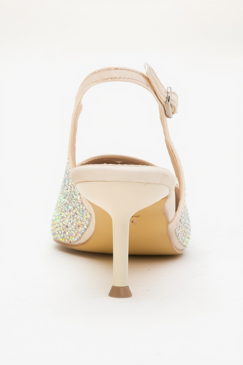 Novs - Zapatos de vestir de tacón de aguja beis (mujer)