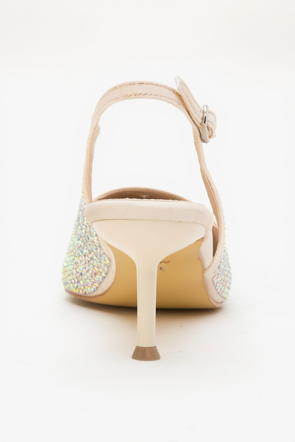 Novs - Zapatos de vestir de tacón de aguja beis (mujer)