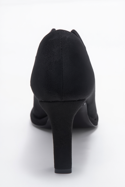 Niva - Zapatos de Tacón de Aguja de Ante Negro (Mujer)
