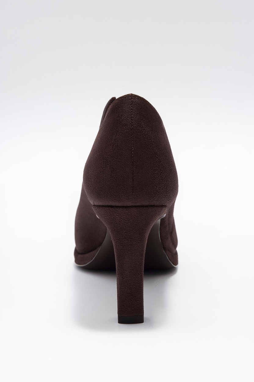 Niva - Zapatos de tacón de punta fina de ante marrón (Mujer)