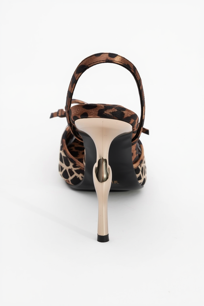 Peony - Zapatos de tacón de malla con lazo y punta (mujer)