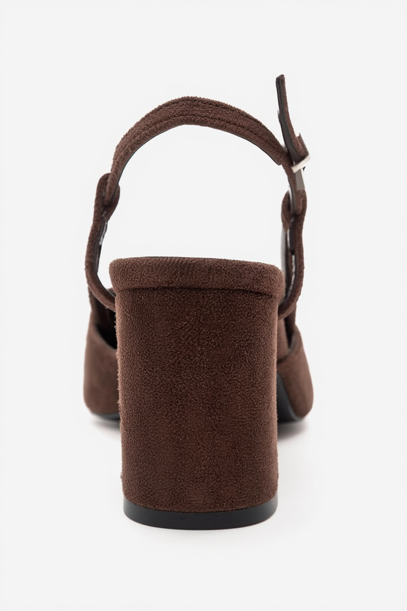 DESIA - Zapatos de tacón de bloque marrón (Mujer)