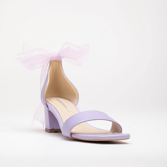Athena - Sandalias lila con lazo