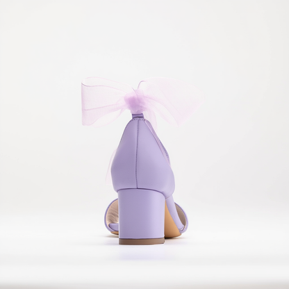 Athena - Sandalias lila con lazo