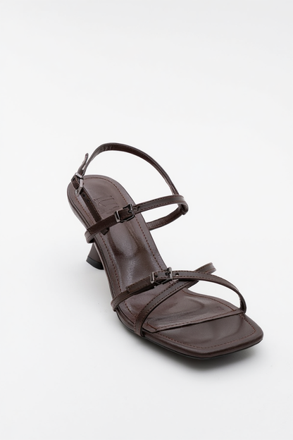Nebel - Sandalia de Tacón Stiletto con Tiras Marrón (Mujer)