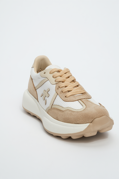 Nolton - Zapatillas Beige Blancas (Mujer)