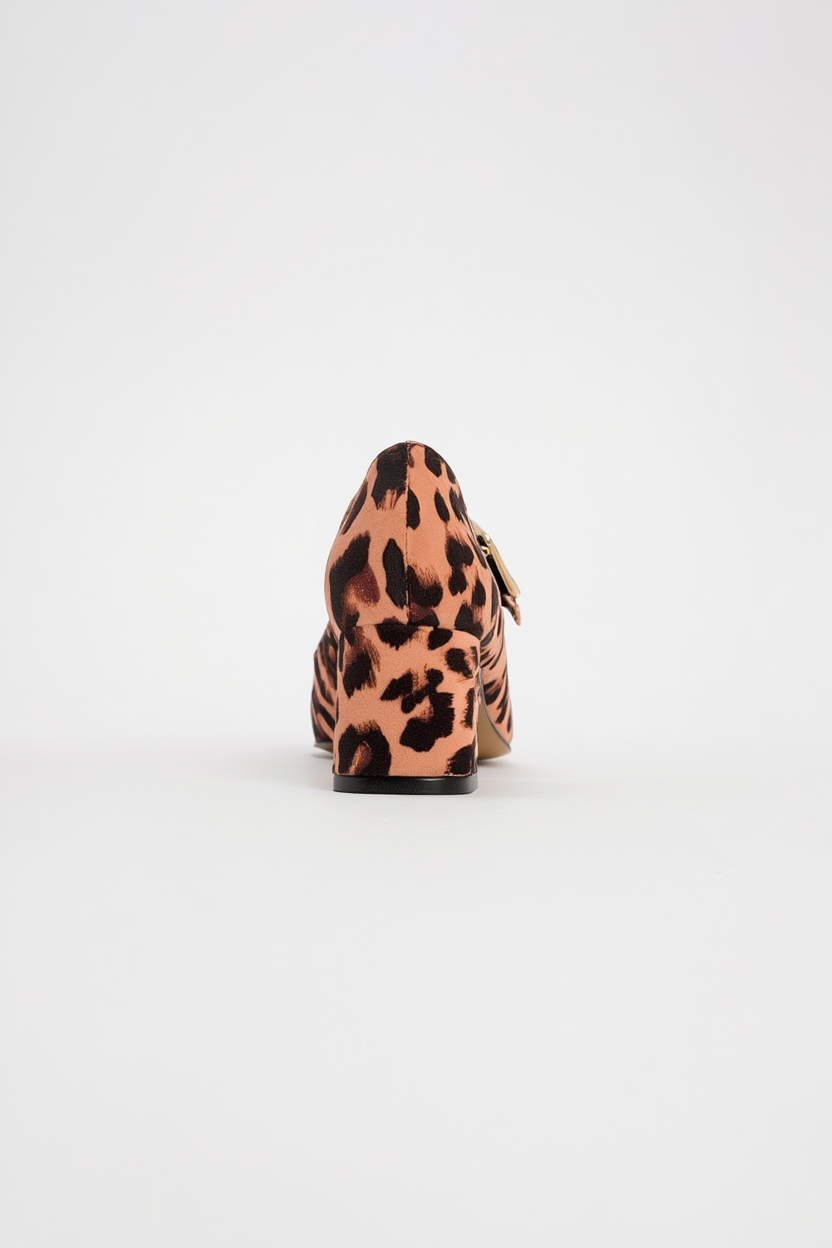 Dolva - Zapatos de tacón grueso Mary Jane con estampado de leopardo (Mujer)