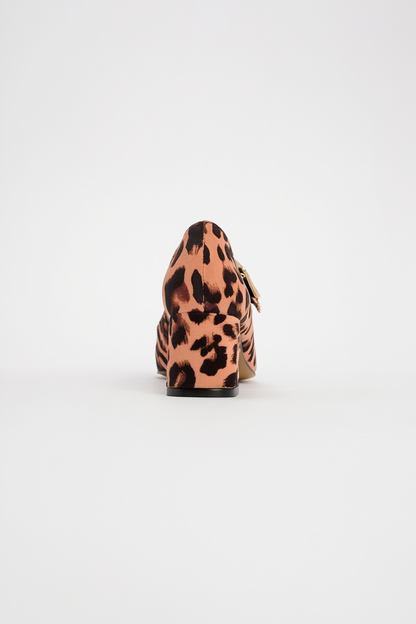 Dolva - Zapatos de tacón grueso Mary Jane con estampado de leopardo (Mujer)