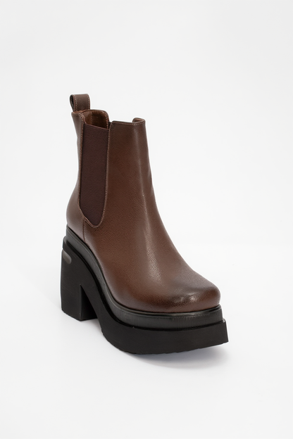 Amberes - Bota Chelsea Marrón (Mujer)
