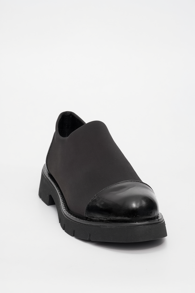 Panola - Mocasín de buceo de charol negro (Mujer)