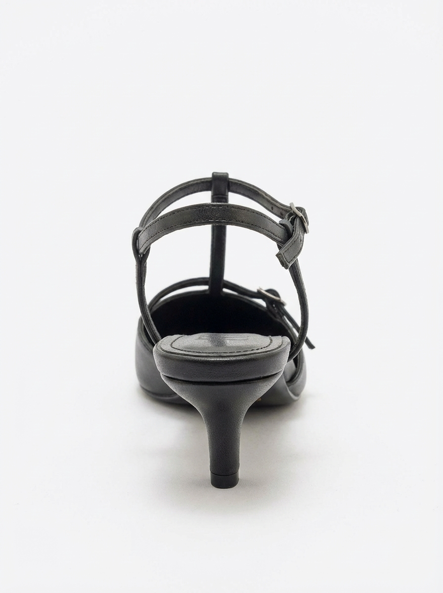 Frans - Zapatos de tacón de punta fina negros (Mujer)