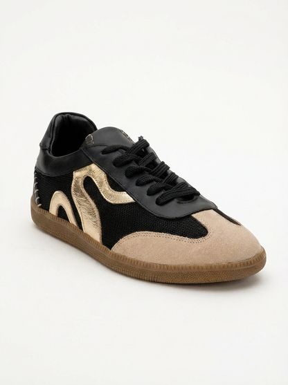 Perry - Zapatilla de piel genuina negra (Mujer)