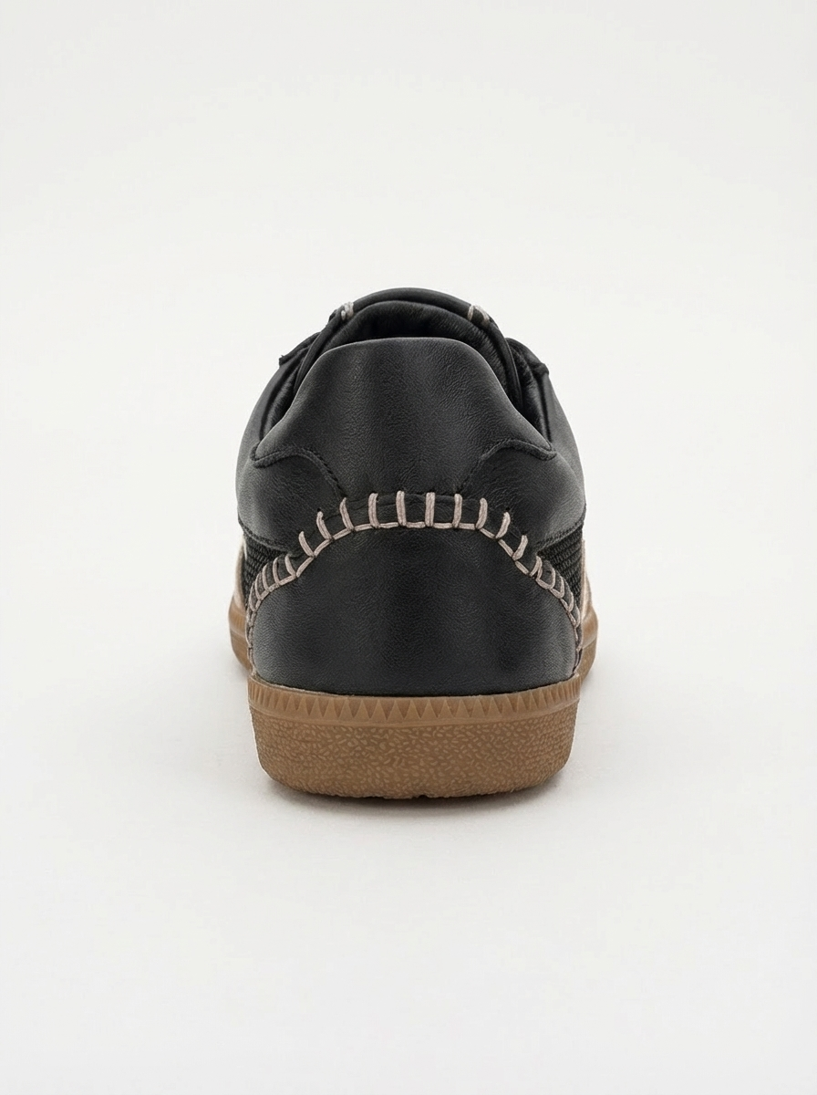 Perry - Zapatilla de piel genuina negra (Mujer)