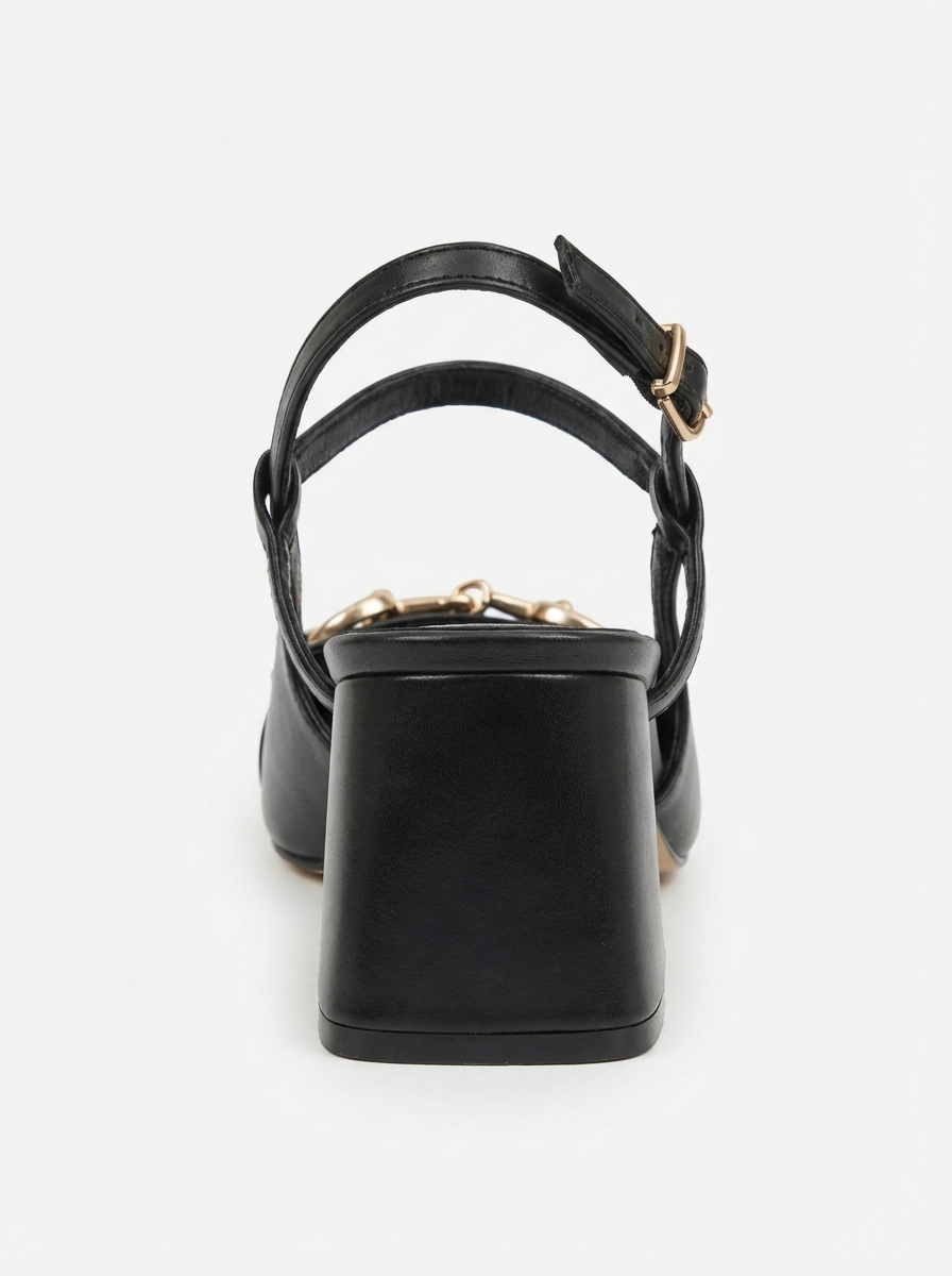 Karol - Zapatos de tacón de bloque negros (mujer)