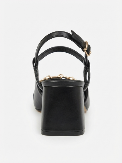 Karol - Zapatos de tacón de bloque negros (mujer)
