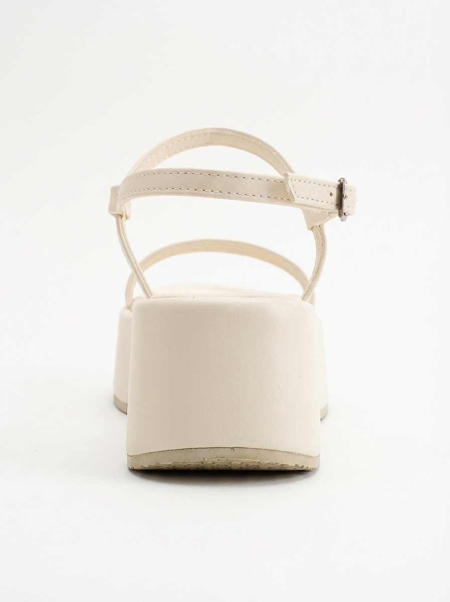 Lina - Ecru Beige Platform Sandal (Women)