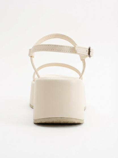 Lina - Ecru Beige Platform Sandal (Women)