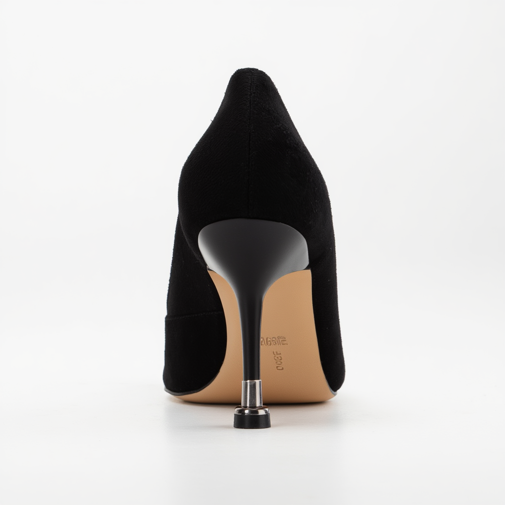 Raven - Zapatos de tacón de aguja con punta afilada en gamuza negra