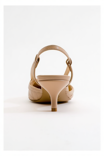 Goodge - Zapatos de tacón destalonados con punta fina color nude (Mujer)