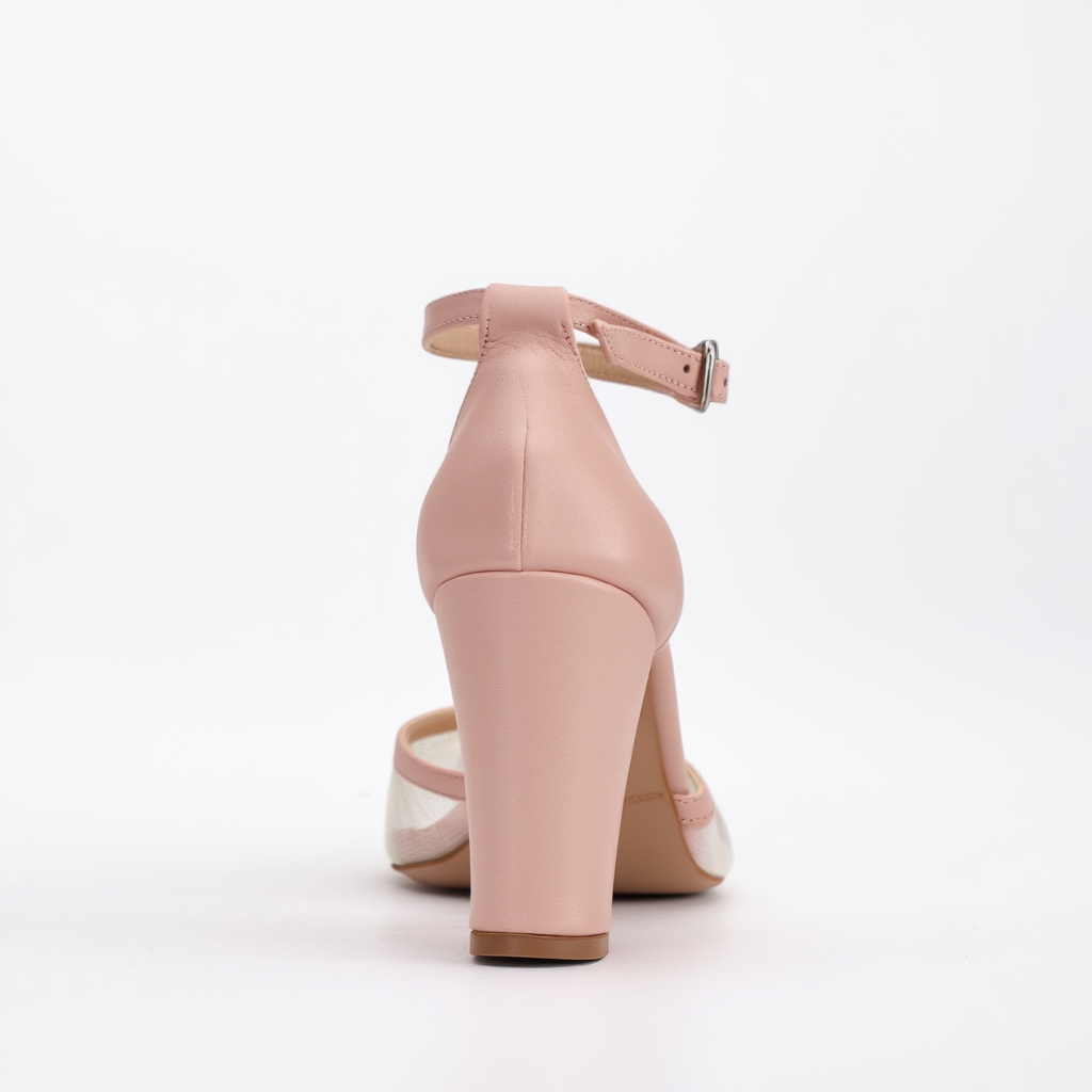 Lorraine - Zapatos de Novia de Encaje Floral Rosado