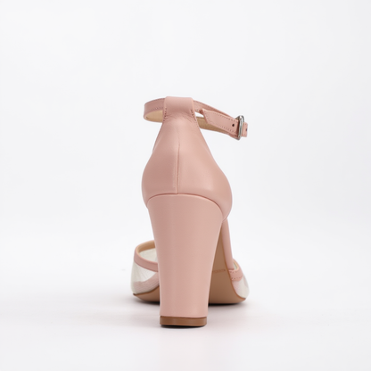Lorraine - Zapatos de Novia de Encaje Floral Rosado