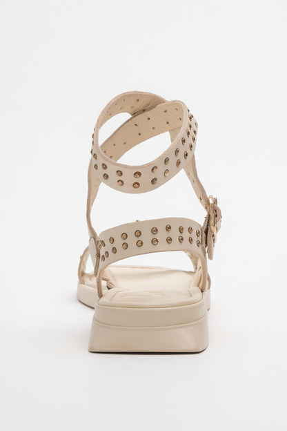 Carril - Sandalia de piel beige (Mujer)