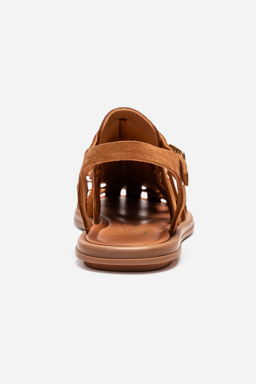 ALONE - Camel Genuine Leather Gladiator Sandal (Women)