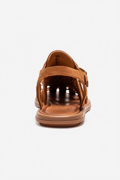 ALONE - Camel Genuine Leather Gladiator Sandal (Women)