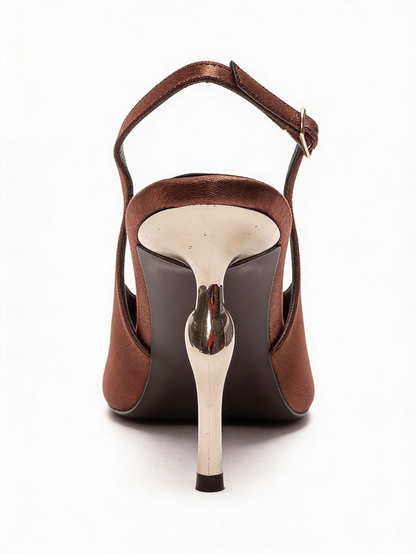 AMORE - Zapatos de tacón estilo slingback en bronce (Mujer)