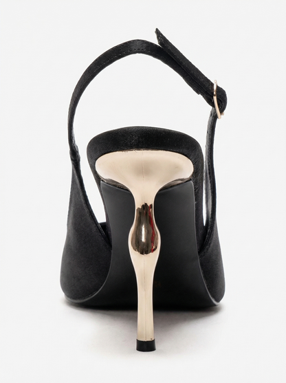 AMORE - Zapatos de tacón estilo "Slingback Stiletto" negros (Mujer)