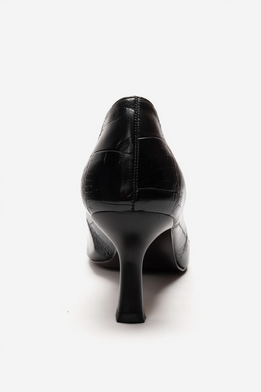Arel - Genuine Leather Black Stiletto Heel (Women)