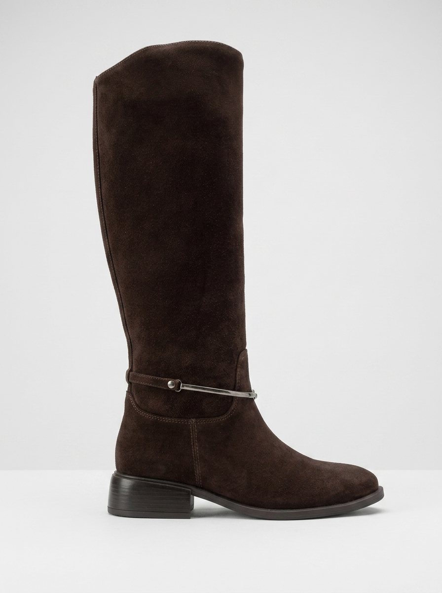 Ansel - Bota de montar de ante marrón (Mujer)