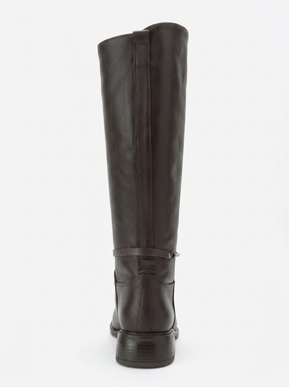 Ansel - Bota de montar de cuero marrón (Mujer)