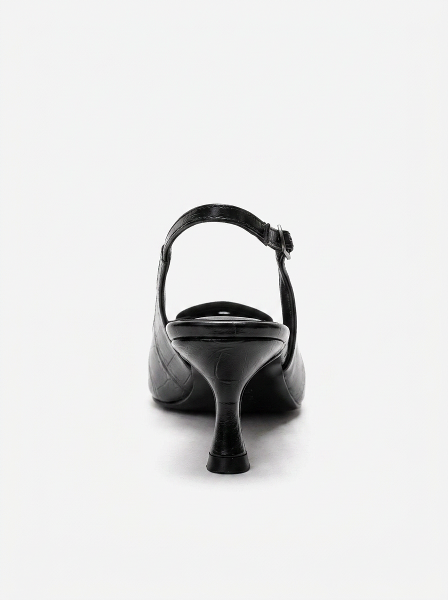 DUBLIN - Black Printed Buckle Stiletto Pump (Women)