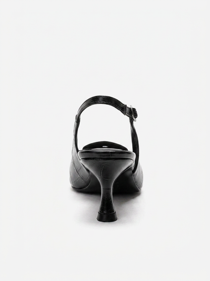 DUBLIN - Black Printed Buckle Stiletto Pump (Women)