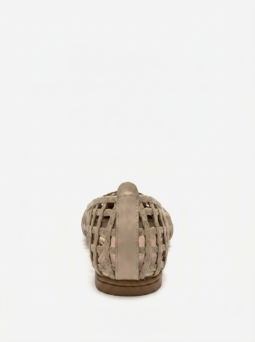 ELVARIS - Beige Woven Ballet Flat (Women)