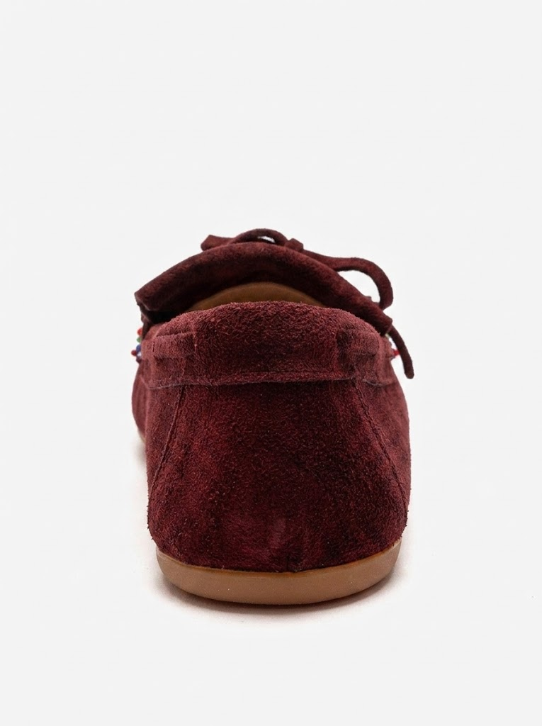 Evelyn - Burgundy Genuine Leather Suede Loafer (Women)